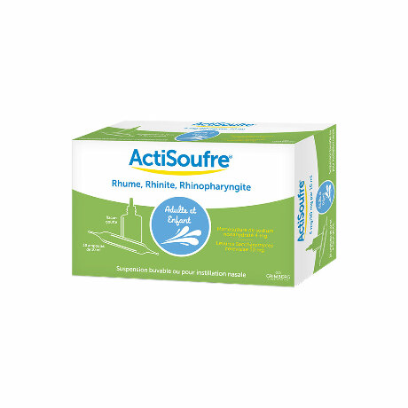 ACTISOUFRE 4 mg/50 mg par 10 ml Susp buv/nas 30Amp/10ml