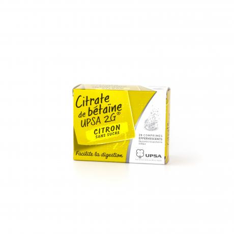 CITRATE DE BETAINE UPSA 2 g Cpr eff sans sucre citron 2T/10