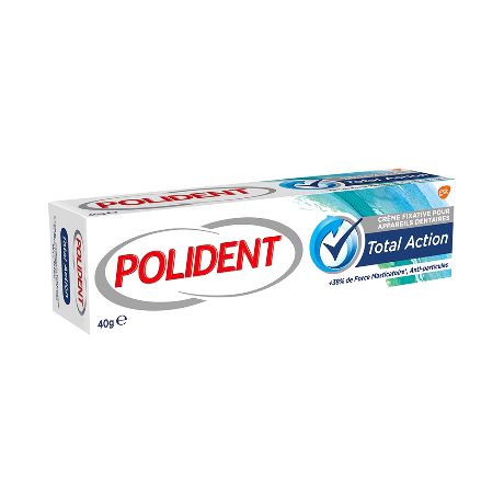 POLIDENT TOTAL ACTION Cr adhés app dent T/40g