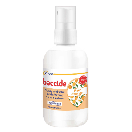 BACCIDE Spray hydroalcool dés fl orang 100ml