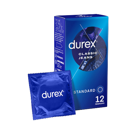DUREX CLASSIC JEANS Préservatif lubrifié étui/12