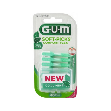 A.GUM 670 Soft Picks Comfort Flex Cool Mint Médium 40 Unités