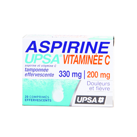 ASPIRINE UPSA VITAMINE C Cpr eff tamponnée effervescente 2T/10