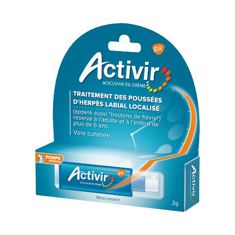 ACTIVIR 5 % Cr T pompe /2g