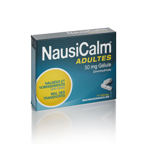 NAUSICALM 50 mg Gél adulte Plq/14