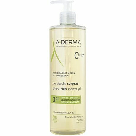 ADERMA Gel douche surgras visage et corps Fl pompe/750ml