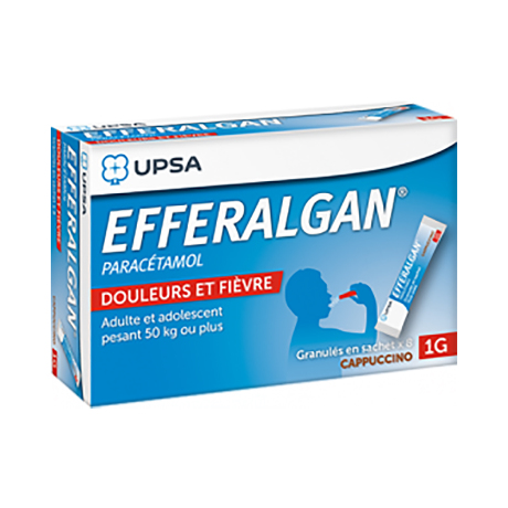 EFFERALGAN 1000 mg Glé en sachet 8Sach