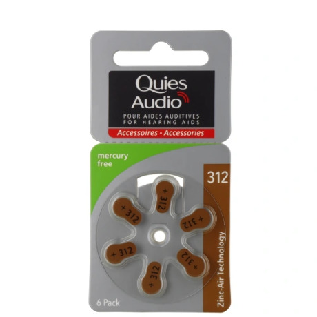 QUIES AUDIO Pile auditiv mod312 Plq/6