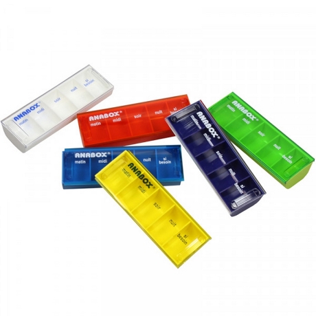 ANABOX Pilulier journaliers 7 couleurs