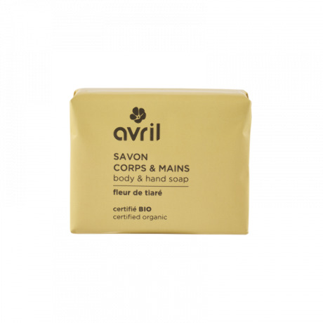 AVRIL Savon corps et mains fleur de tiaré bio B/100g