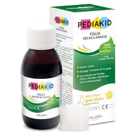 PEDIAKID TOUX SECHE GRASSE Sp citron Fl/125ml