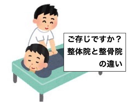 整体院と整骨院の違いって何？