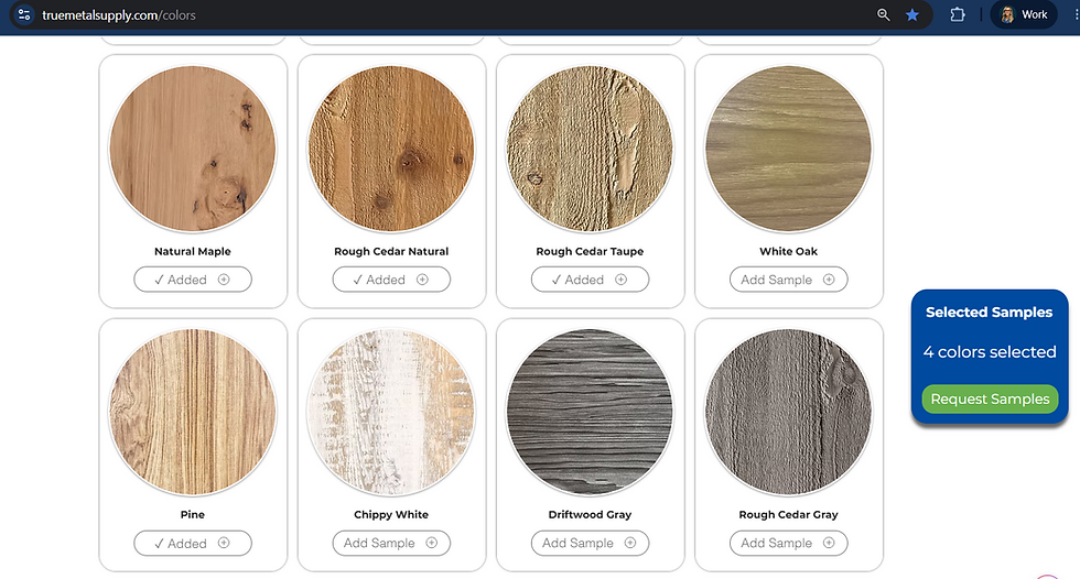Color Ordering Program at True Metal Supply