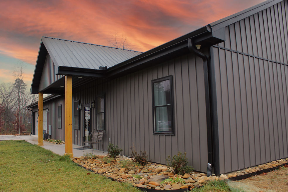 Post Frame Bardominium with Board & Batten Steel Siding