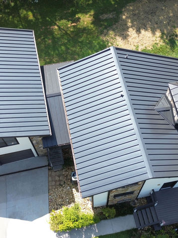 Matte Black TrueLock 175 Standing Seam Metal Roof