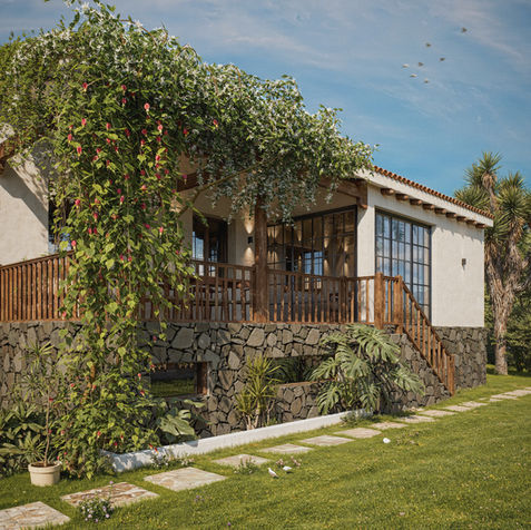 Render 3D Exterior Reforma Vivienda