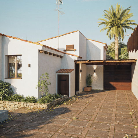 Render 3D Exterior Reforma Vivienda