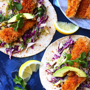 Baja "Fish" Eggplant Tacos