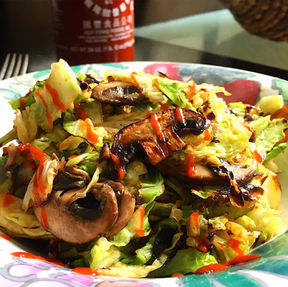 Spicy Asian Cabbage & Mushrooms