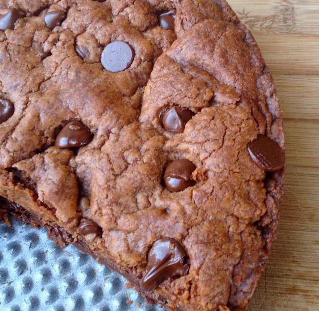 Vegan Chocolate, chocolate chip cookie cake