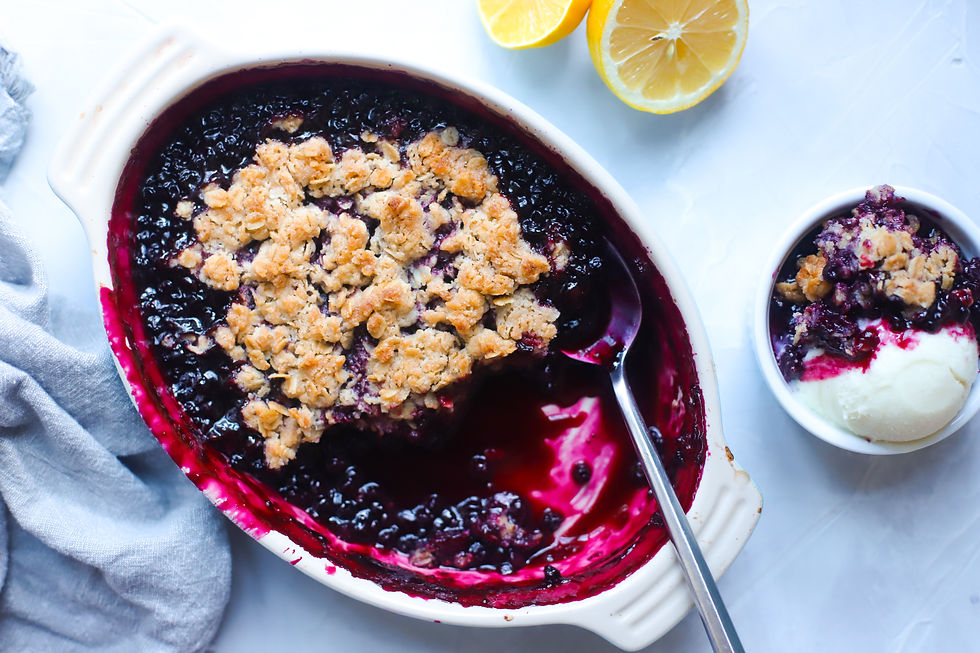 Wild blueberry recipe crumble