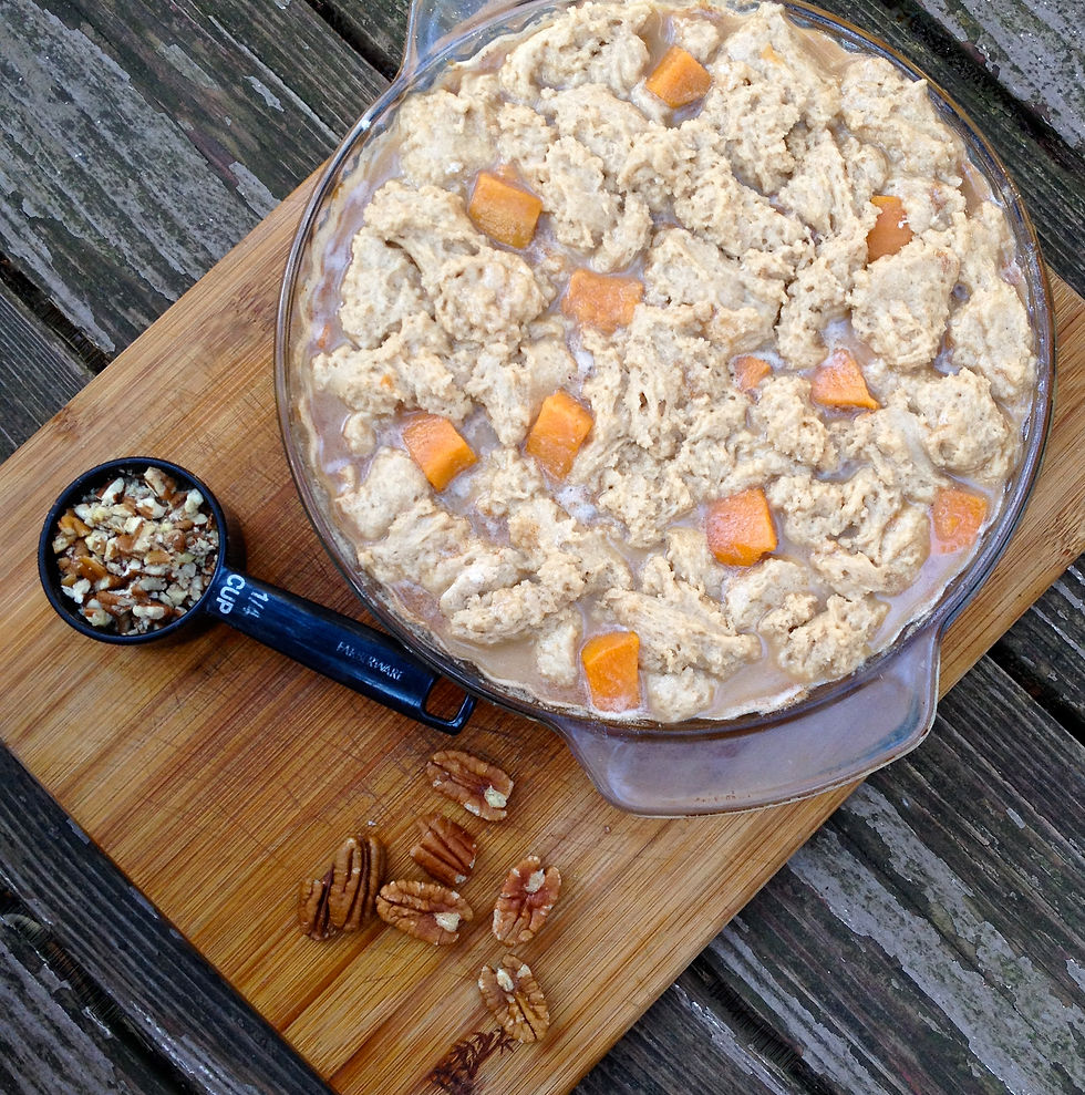 Pecan Crusted Sweet Potato Cobbler