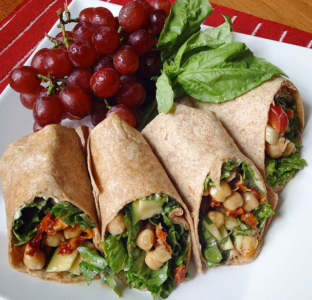 Chickpea & Hummus Wraps