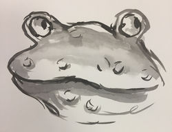 Cartoon frog