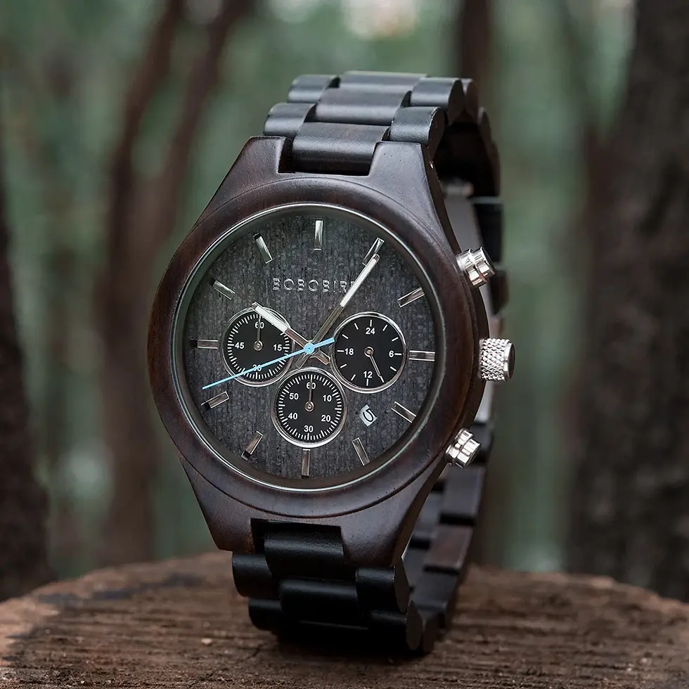 Miniatura: Relógio Masculino em Madeira Wristwatch