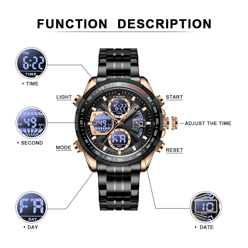 Miniatura: Relógio Masculino Dual Display NAVIFORCE