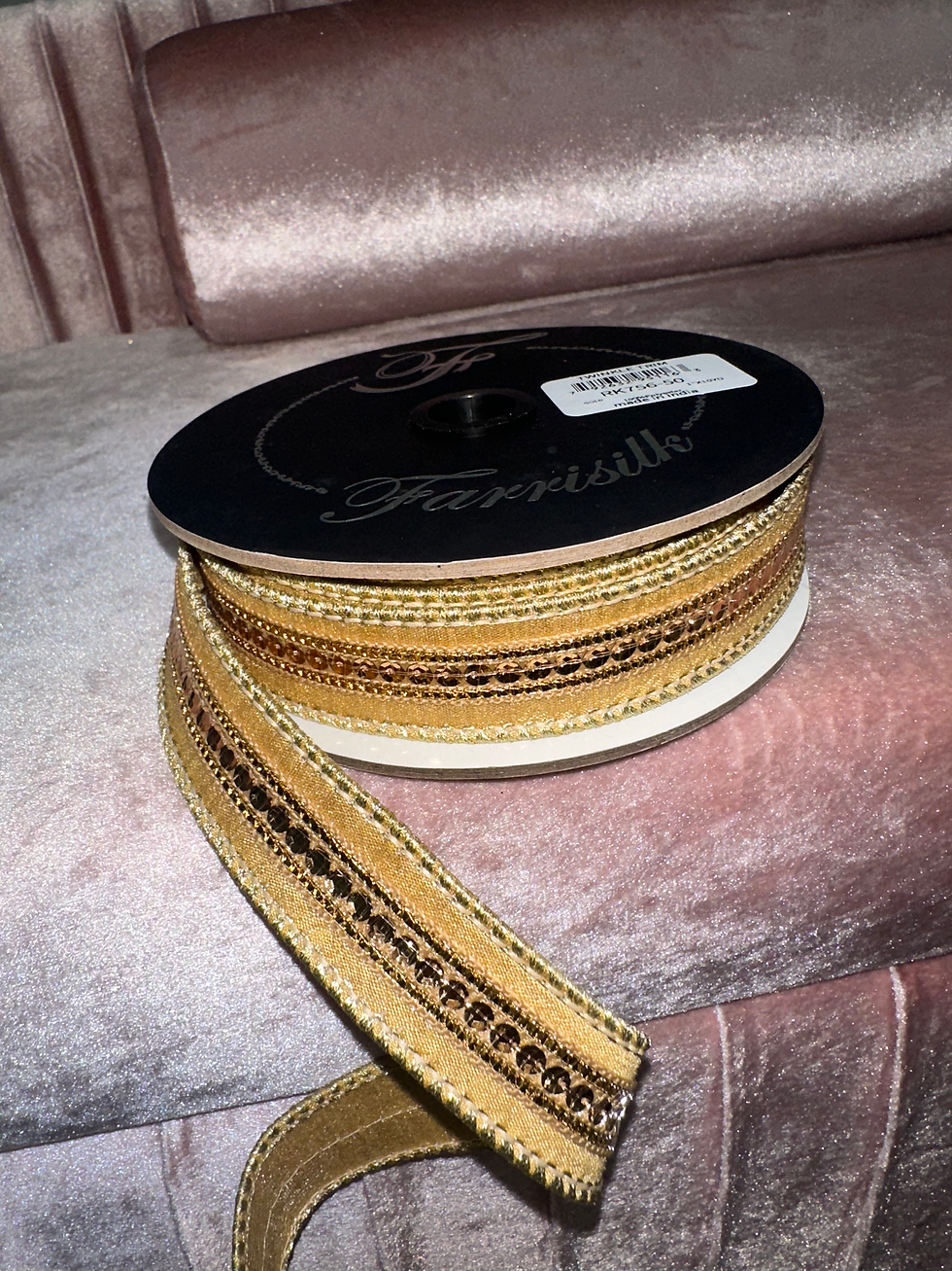 Thumbnail: Twinkle Trim (gold) Luxe Ribbon 