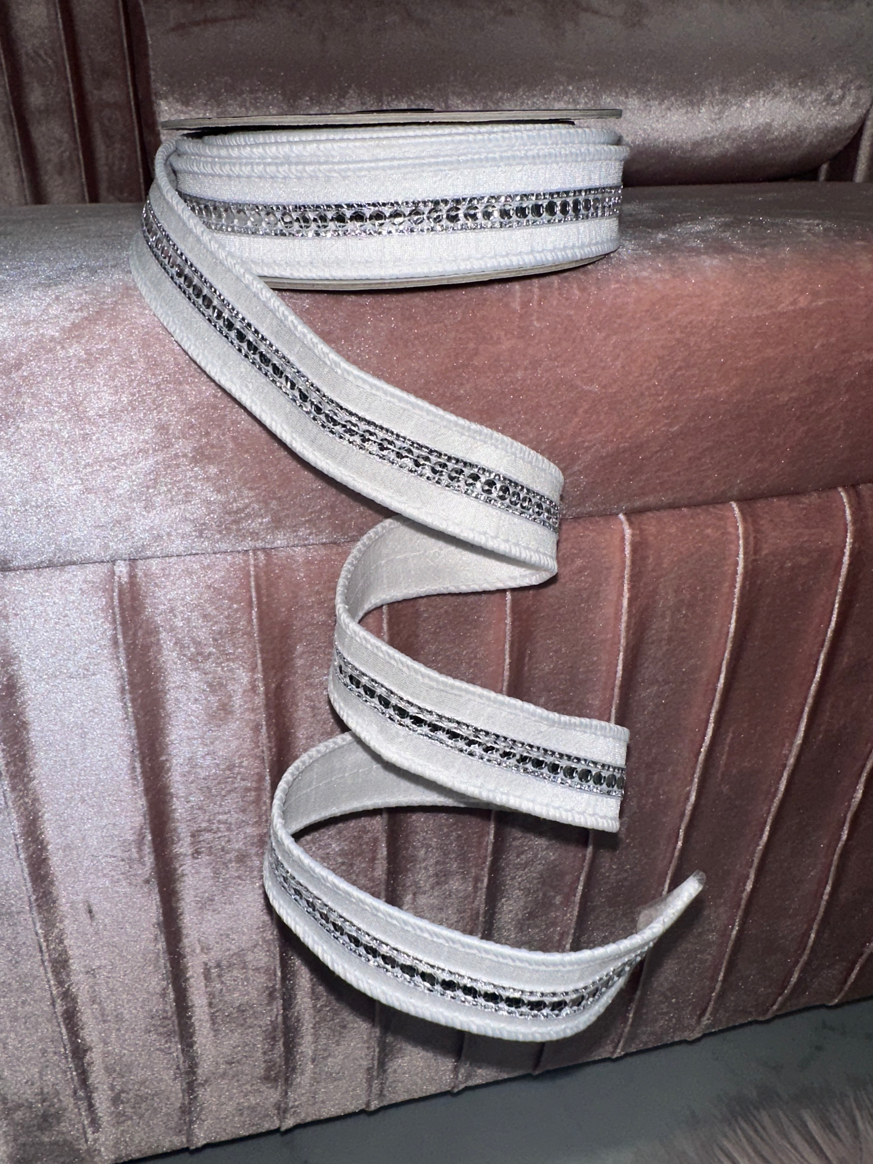 Twinkle Trim (white) Luxe Ribbon 