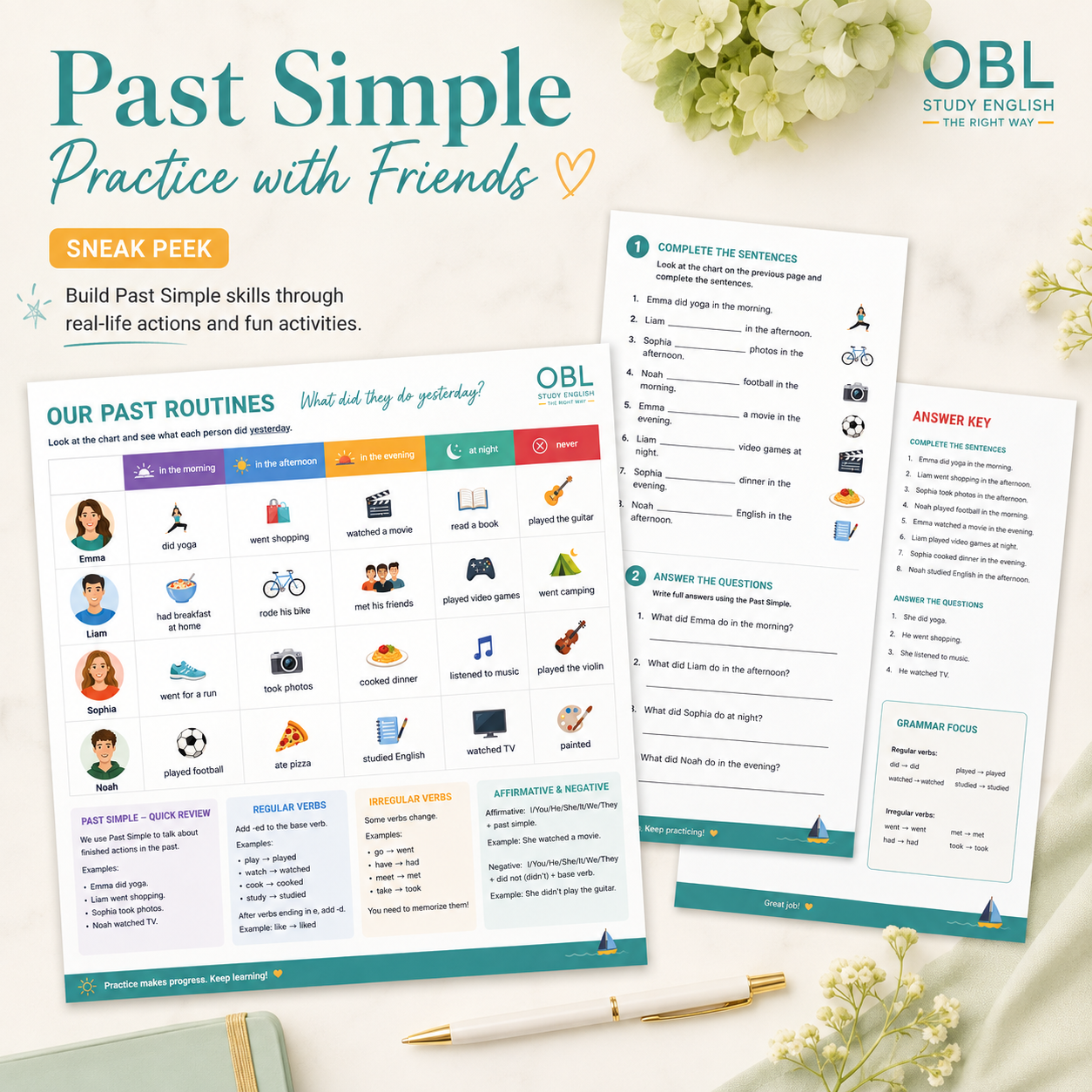 ✨Past Simple - Practice with Friends
