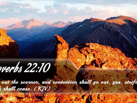 Pearls of Wisdom-Proverbs 2-22-18


Proverbs 22 New King James Version (NKJV)