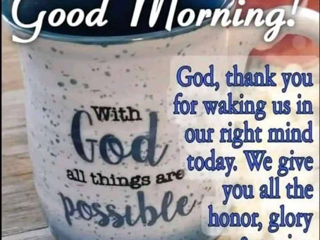 Good Morning Everyone,