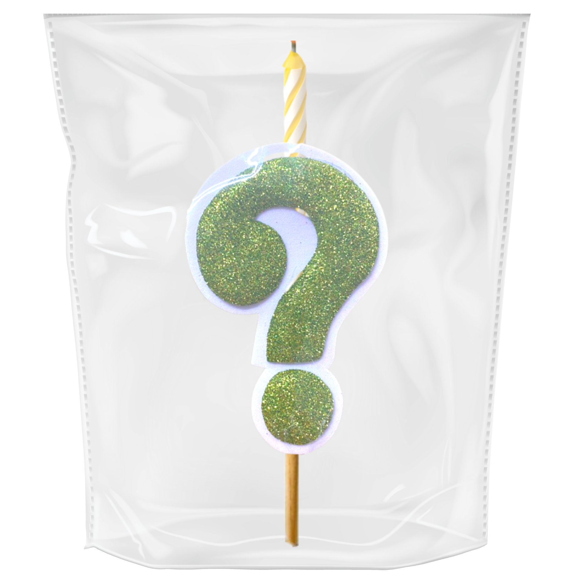 VELA EN FOAMY ESCARCHADA VERDE DE SIGNO (?)