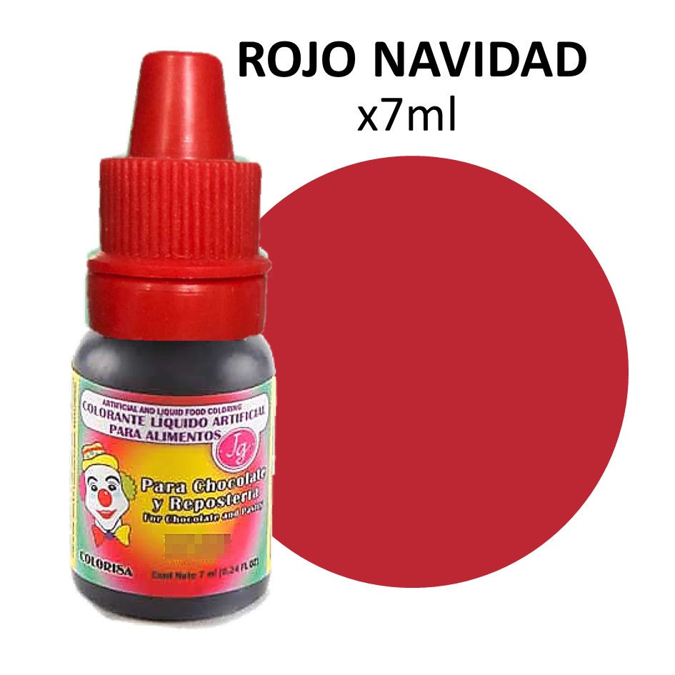GOTERO ROJO NAVIDAD X7ML COLORISA