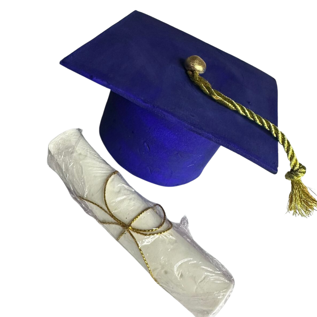 BIRRETE AZUL EN PASTILLAJE