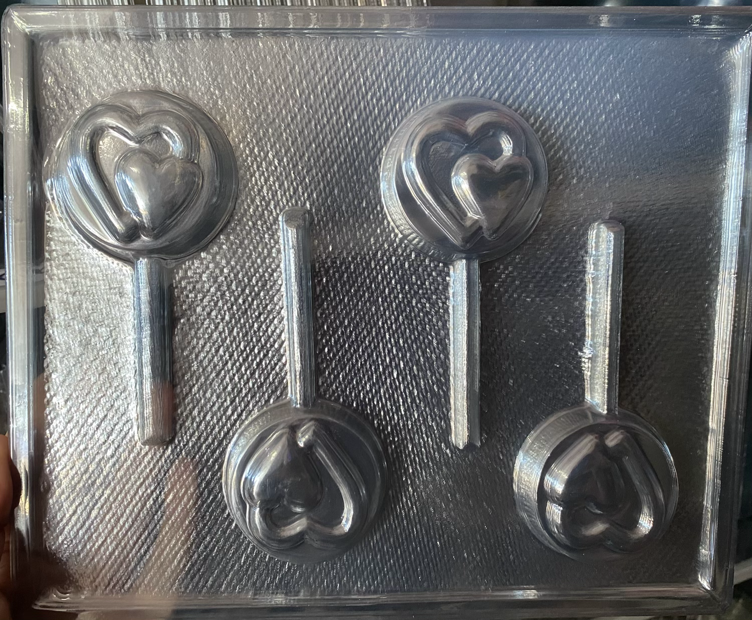 MOLDE CORAZON DOBLE x4