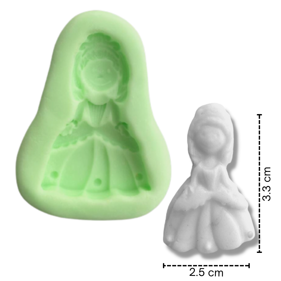 MOLDE SILICONA PRINCESA #3 MINIATURA