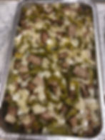 Large Sausage, Green Peppers & Onions Tray