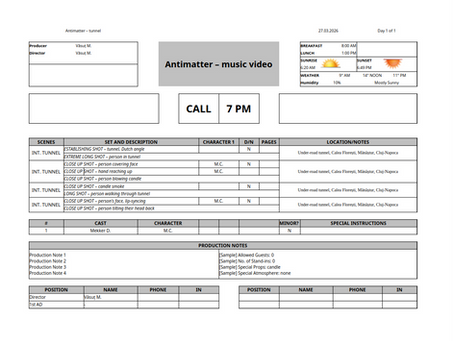 Call Sheets
