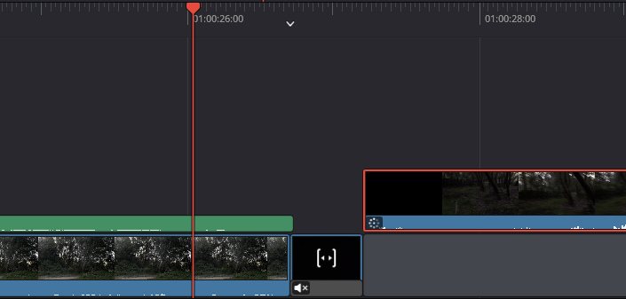 black frames in between shots