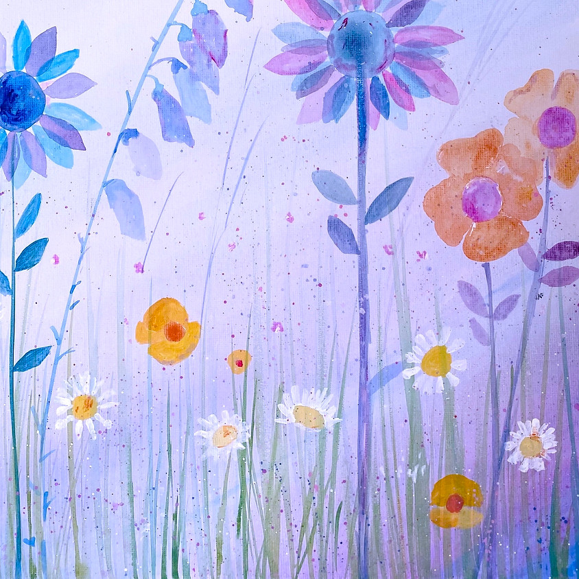Paint a summer meadow - Online painting event