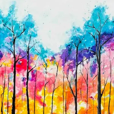 Rainbow forest at Centro Lounge, Loughborough