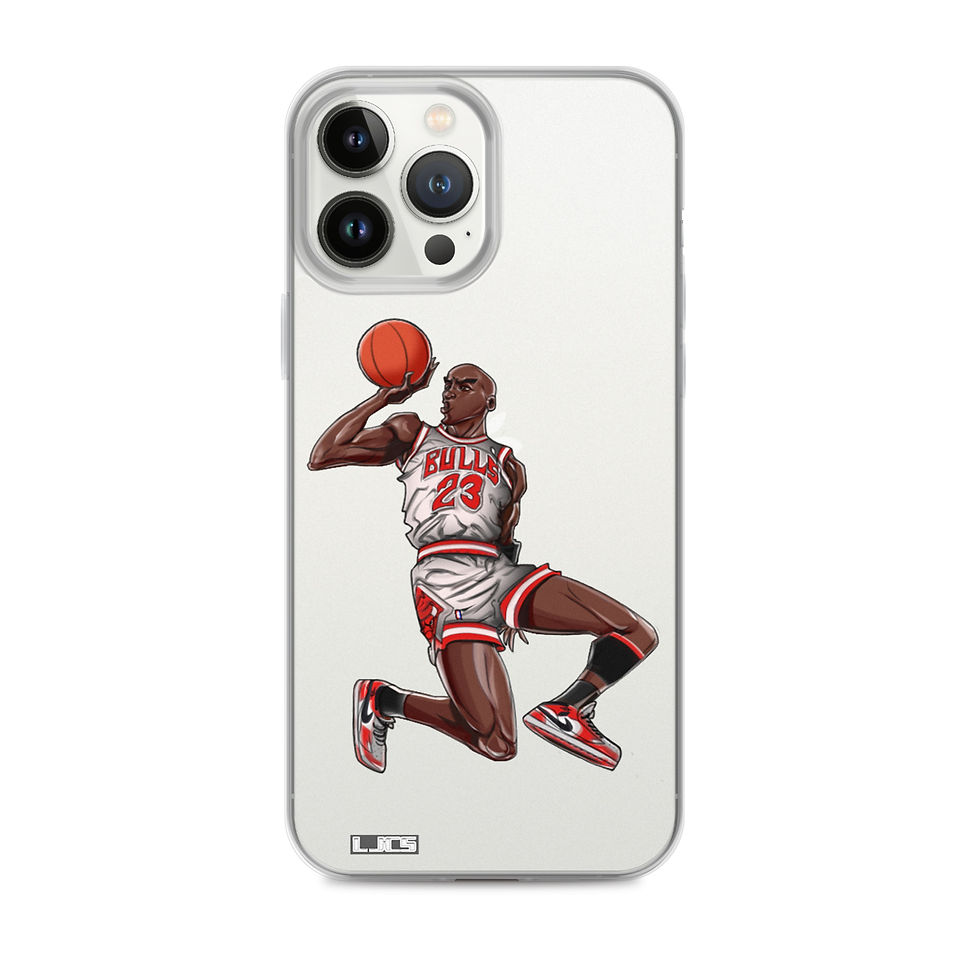 Thumbnail: Michael J. Jordan (Chicago Bulls White Champion Edition Jersey) iPhone Case