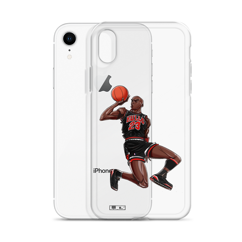Thumbnail: Michael J. Jordan (Chicago Bulls Champion Edition Black Jersey) iPhone Case