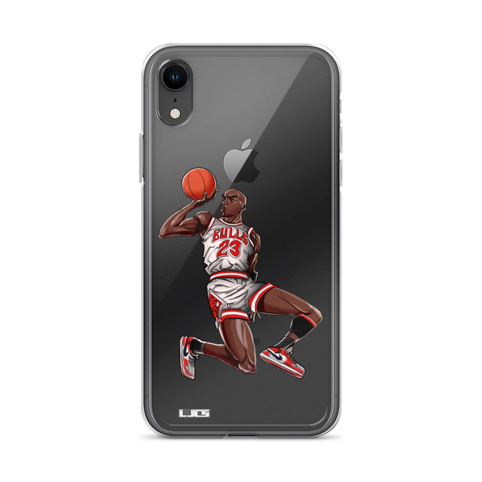 Thumbnail: Michael J. Jordan (Chicago Bulls White Champion Edition Jersey) iPhone Case