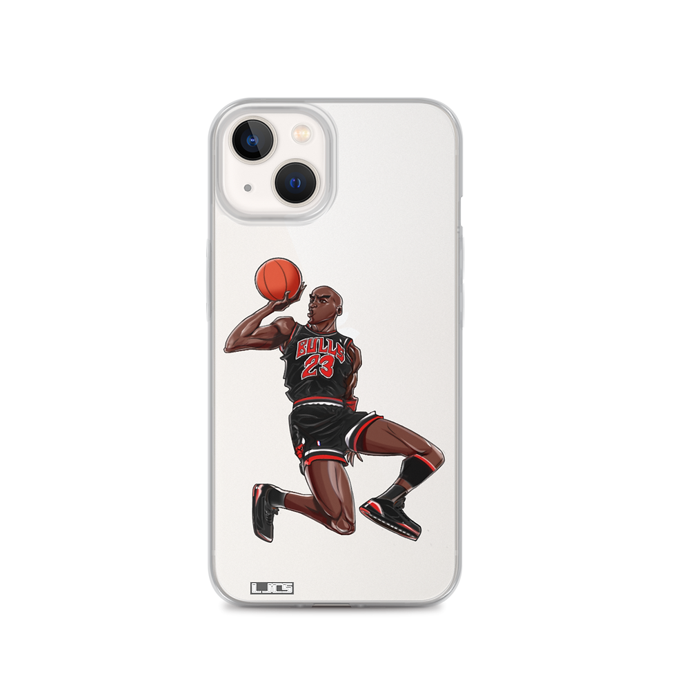 Thumbnail: Michael J. Jordan (Chicago Bulls Champion Edition Black Jersey) iPhone Case