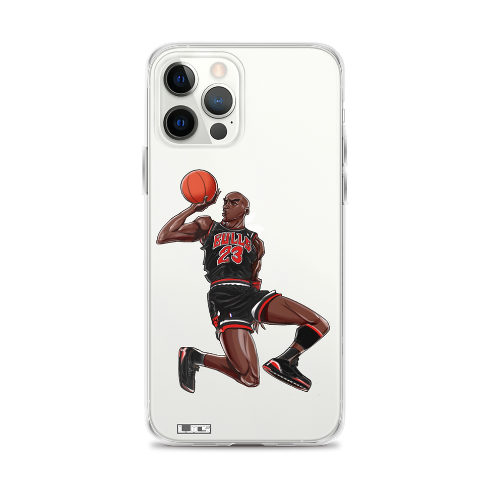 Thumbnail: Michael J. Jordan (Chicago Bulls Champion Edition Black Jersey) iPhone Case